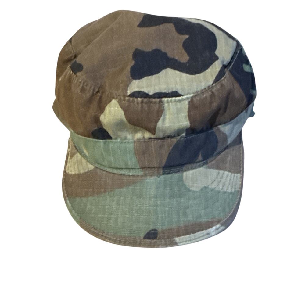 US Military Patrol Cap Woodland Camo Hot Weather Size 7